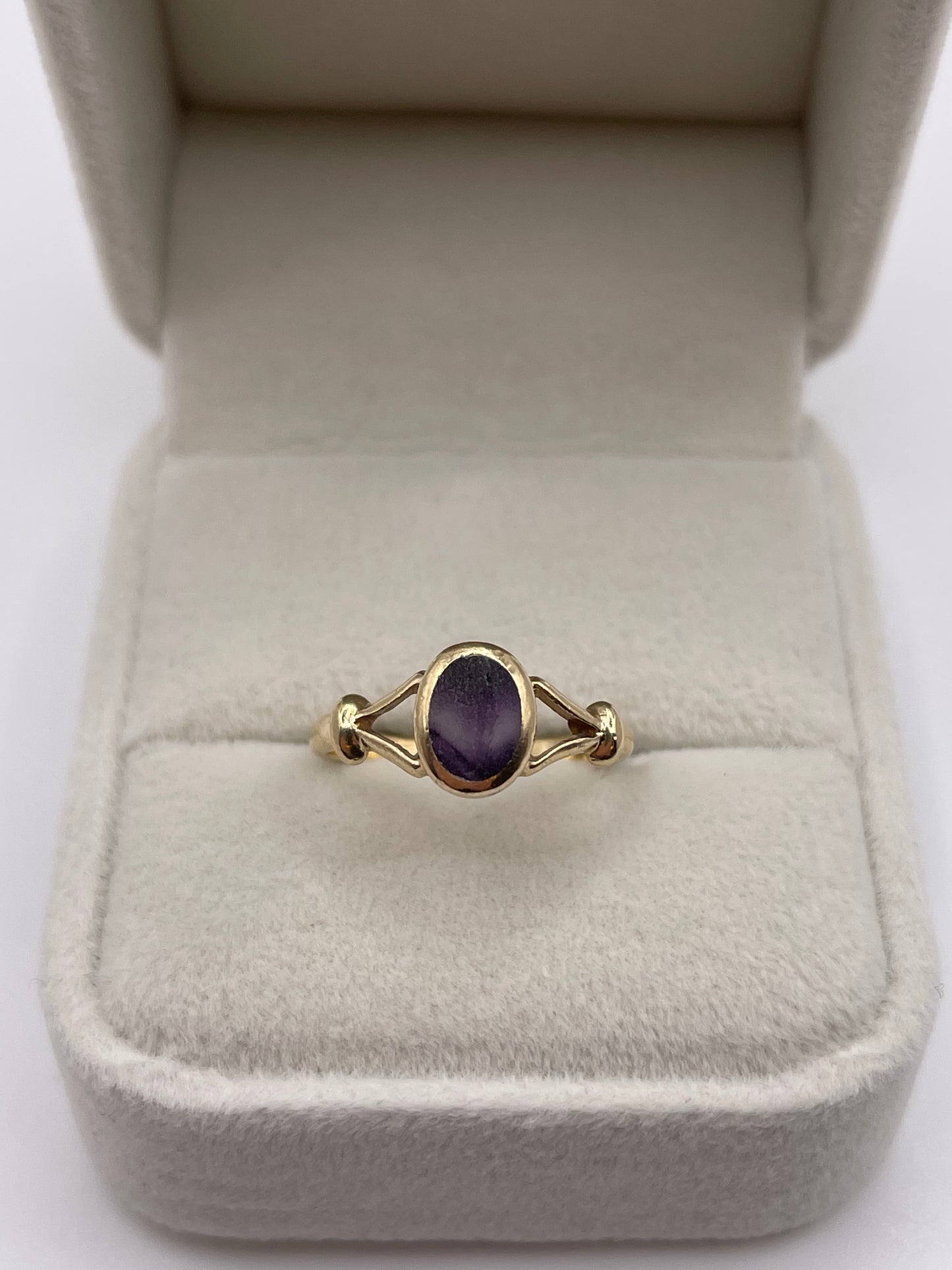 9ct gold blue John ring