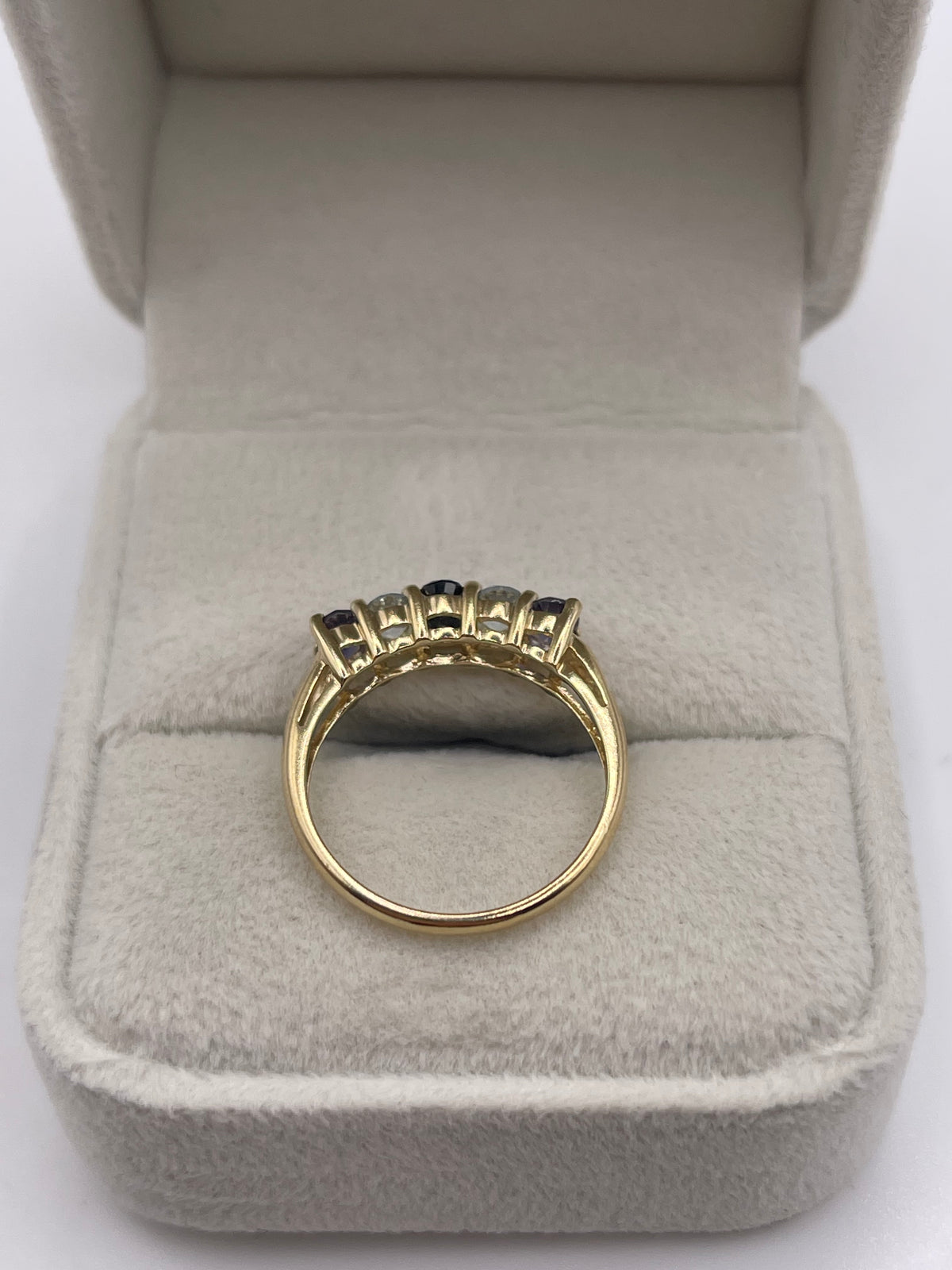 9ct gold multi gemstone ring