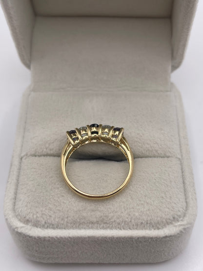 9ct gold multi gemstone ring