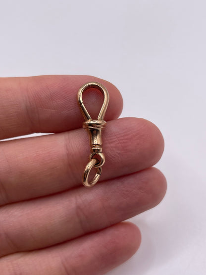 9ct rose gold dog clip 1