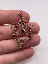 Load image into Gallery viewer, 9ct gold garnet pendant
