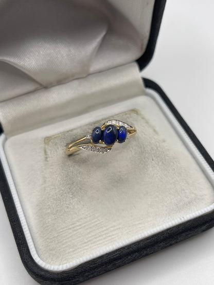 9ct gold opal and diamond ring
