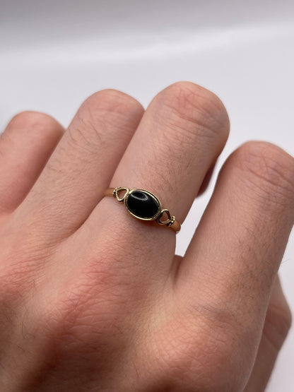 9ct gold onyx ring