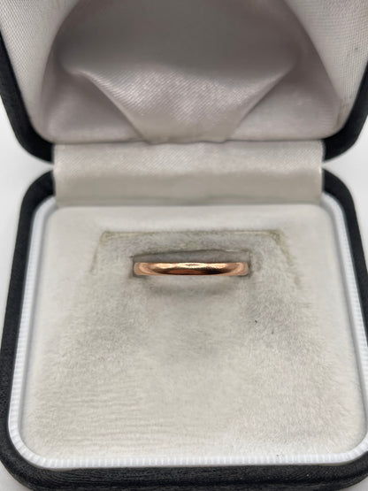 9ct rose gold band