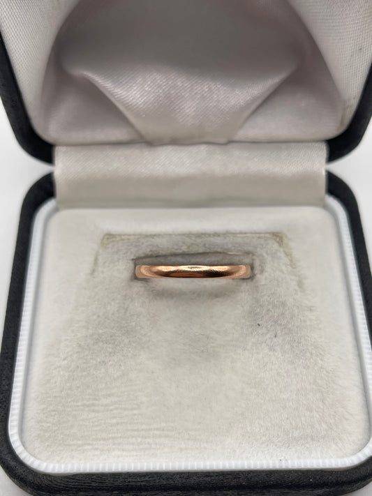 9ct rose gold band