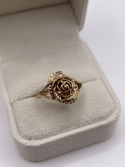 9ct gold rose ring