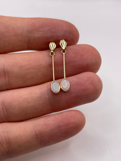 9ct gold opal earrings