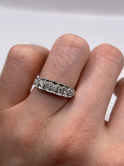 9ct gold 50 point diamond ring