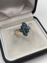 Load image into Gallery viewer, 9ct gold blue topaz ring
