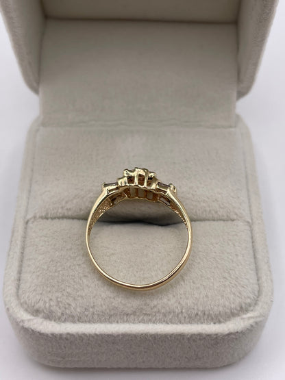 14ct gold diamond cluster ring