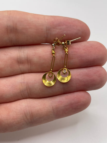 9ct gold opal earrings