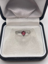 Load image into Gallery viewer, 9ct white gold tourmaline and diamond ring
