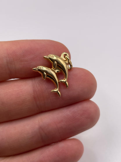9ct gold dolphin charm