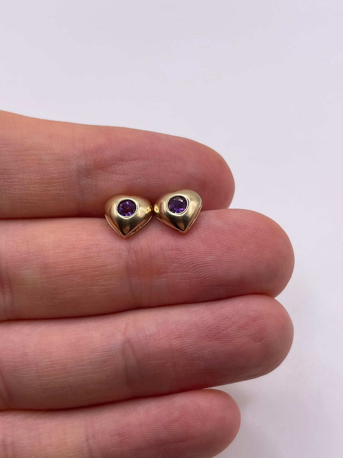 9ct gold amethyst earrings