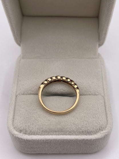 9ct gold ruby and diamond ring