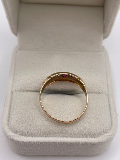9ct rose gold paste ring