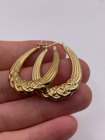 9ct gold creole earrings
