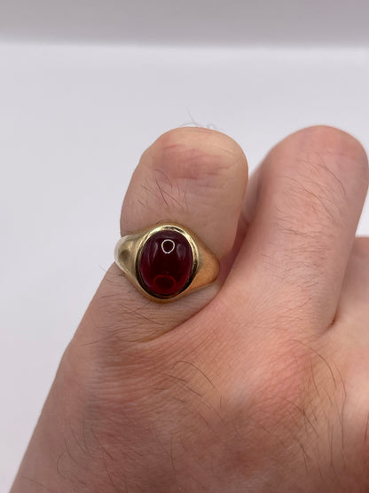 9ct gold cabochon paste ring