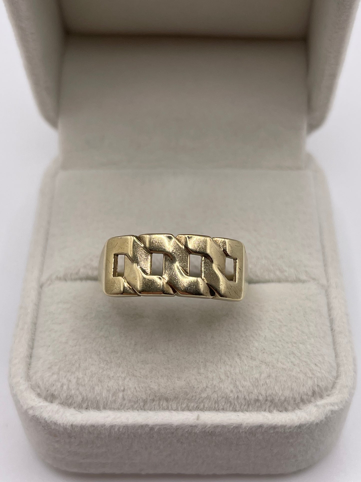 9ct gold link ring