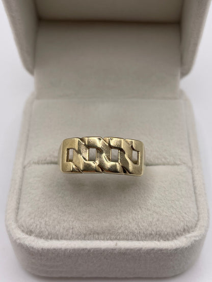 9ct gold link ring