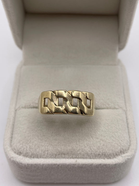 9ct gold link ring