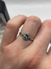 Load image into Gallery viewer, 9ct gold topaz and diamond ring
