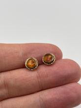 Load image into Gallery viewer, 9ct gold amber earrings
