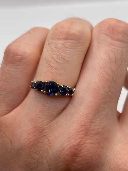 9ct gold iolite ring