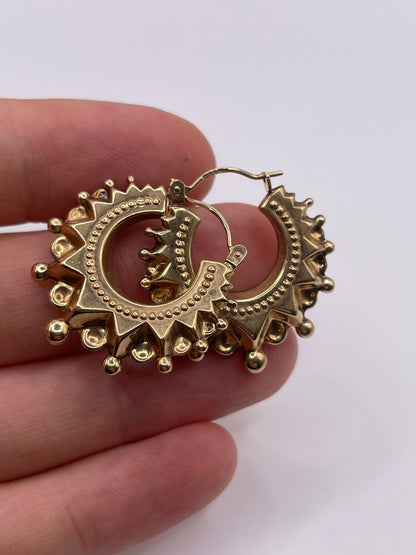 9ct gold creole earrings