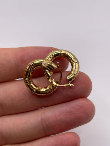 9ct gold creole earrings