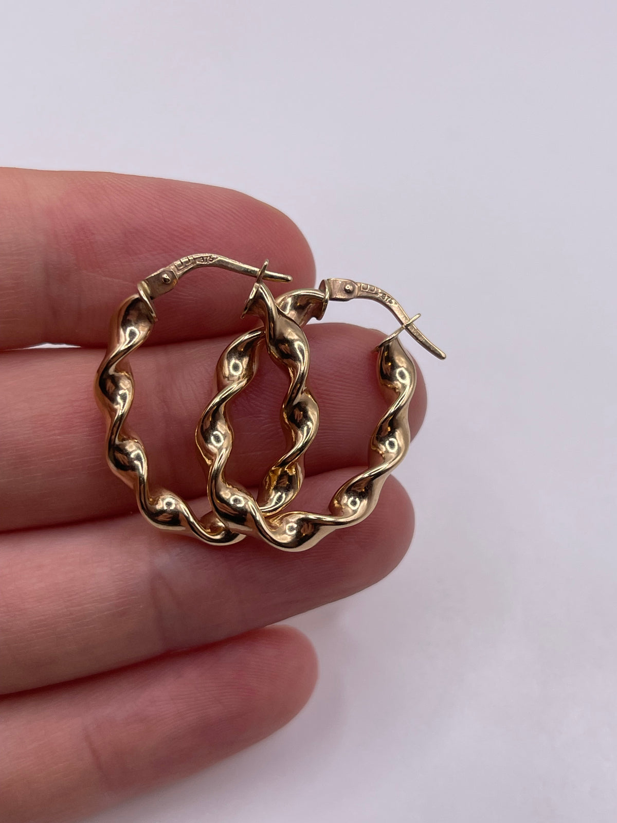 9ct gold creole earrings