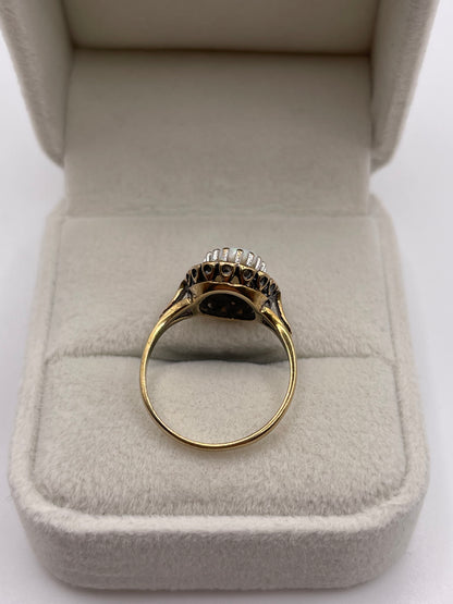 9ct gold opal and diamond ring