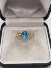 Load image into Gallery viewer, 9ct gold topaz and diamond ring
