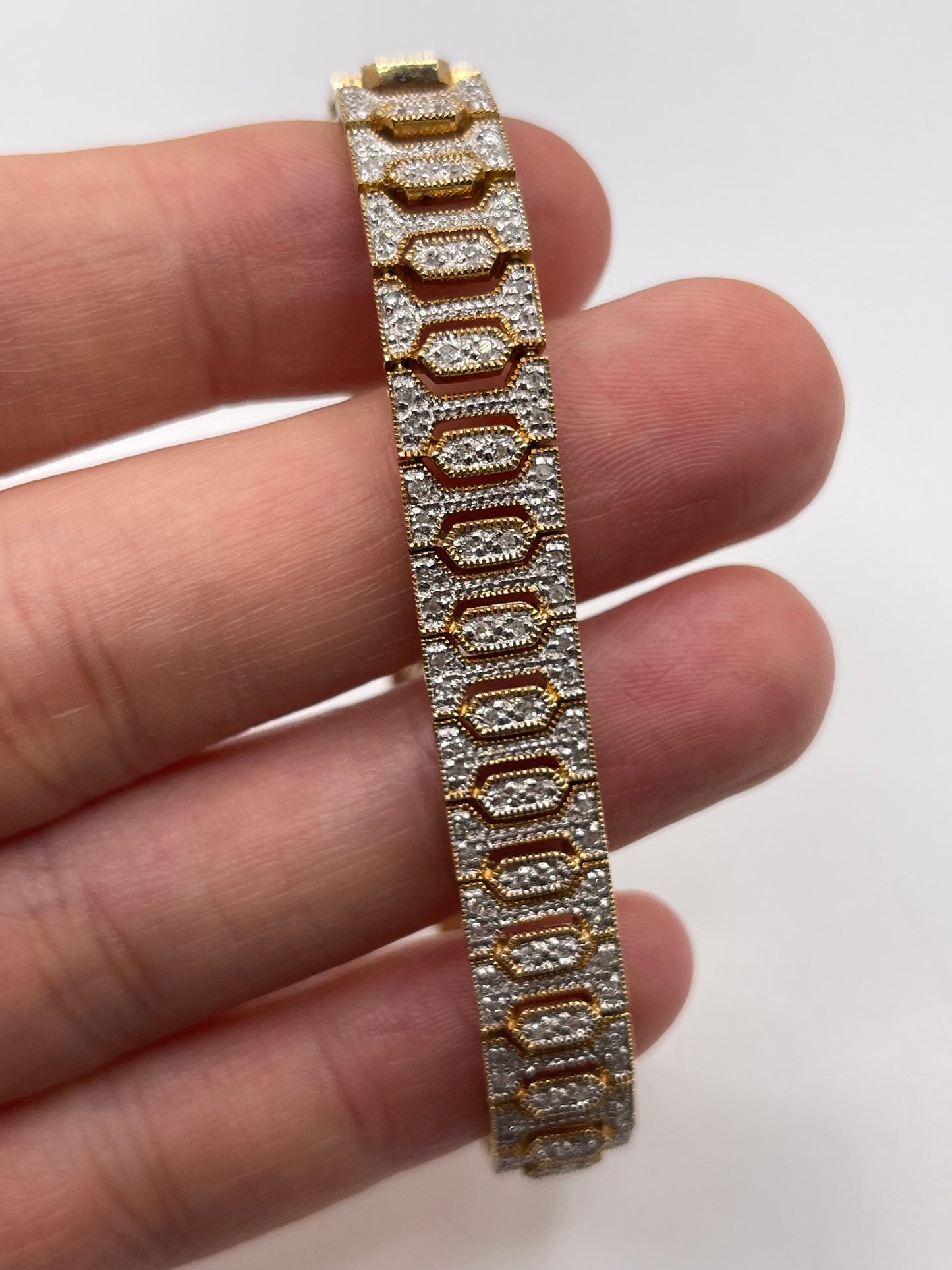 9ct gold diamond bracelet