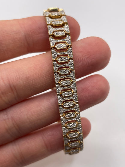 9ct gold diamond bracelet