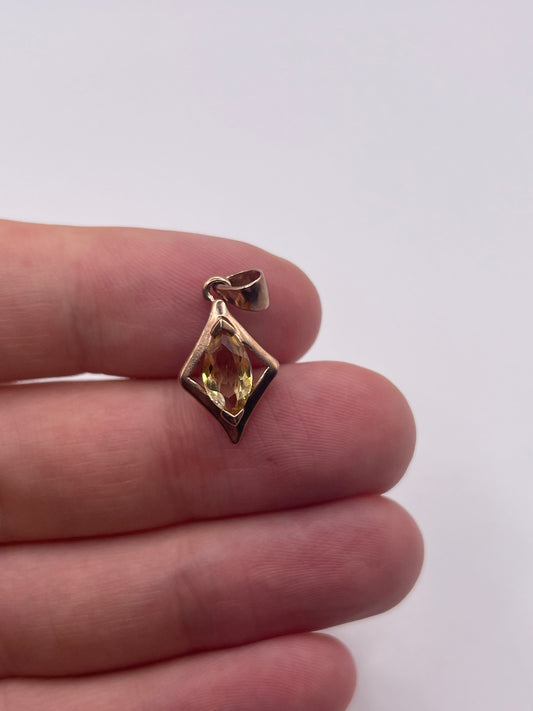 9ct rose gold citrine ring