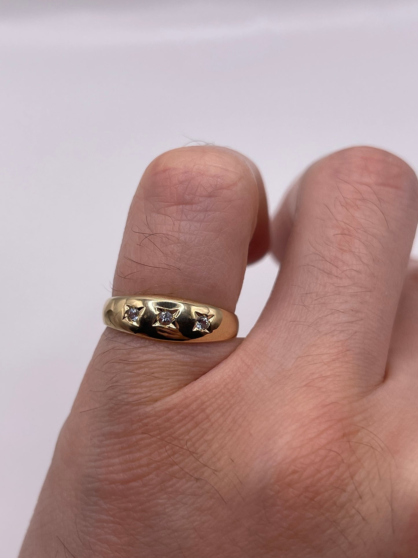 9ct gold topaz gypsy ring