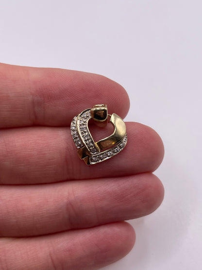 9ct gold diamond pendant