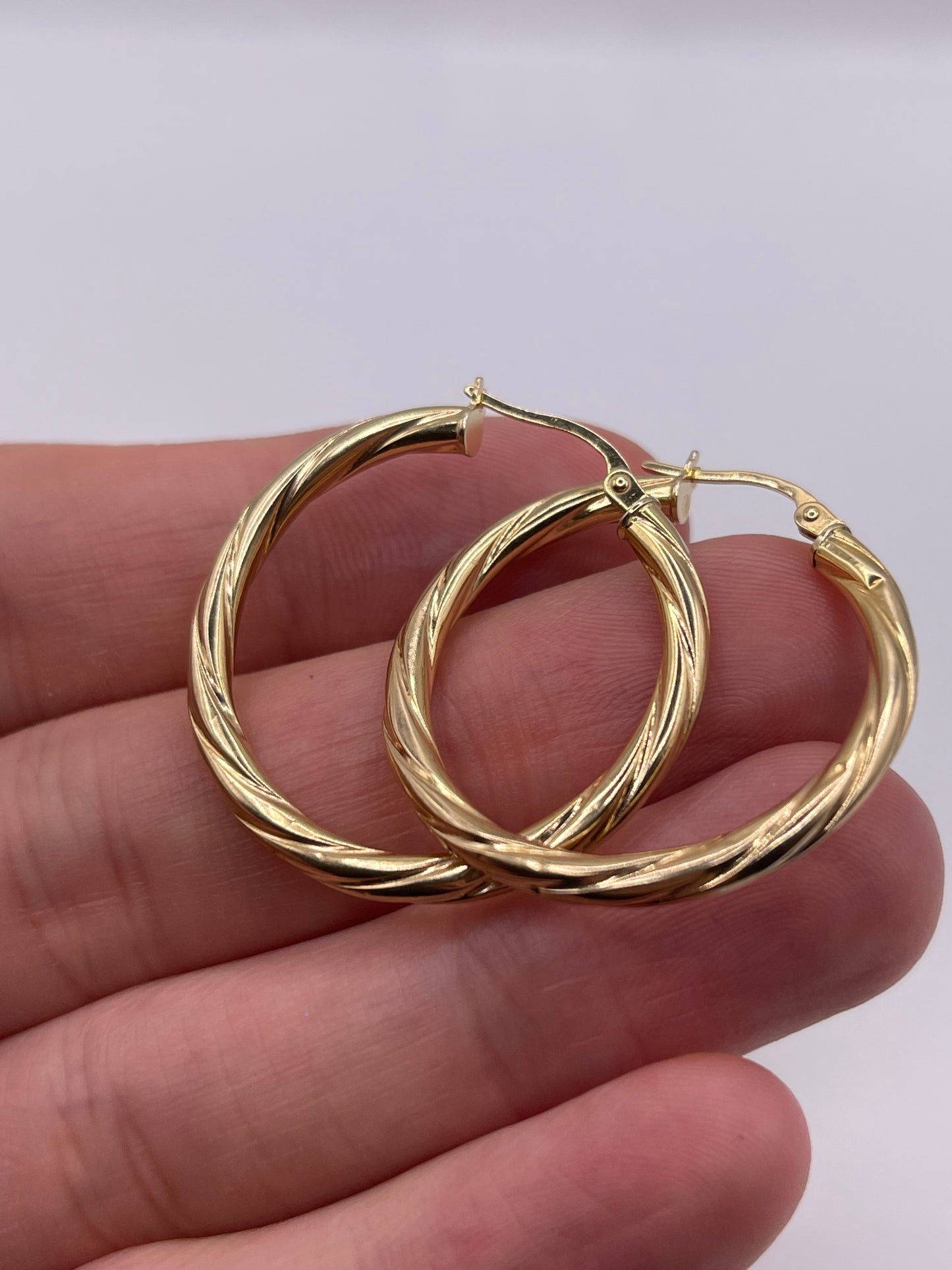 9ct gold creole earrings