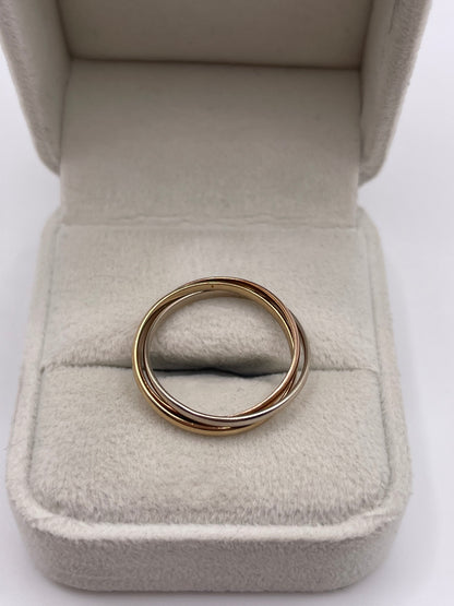 9ct tri gold ring