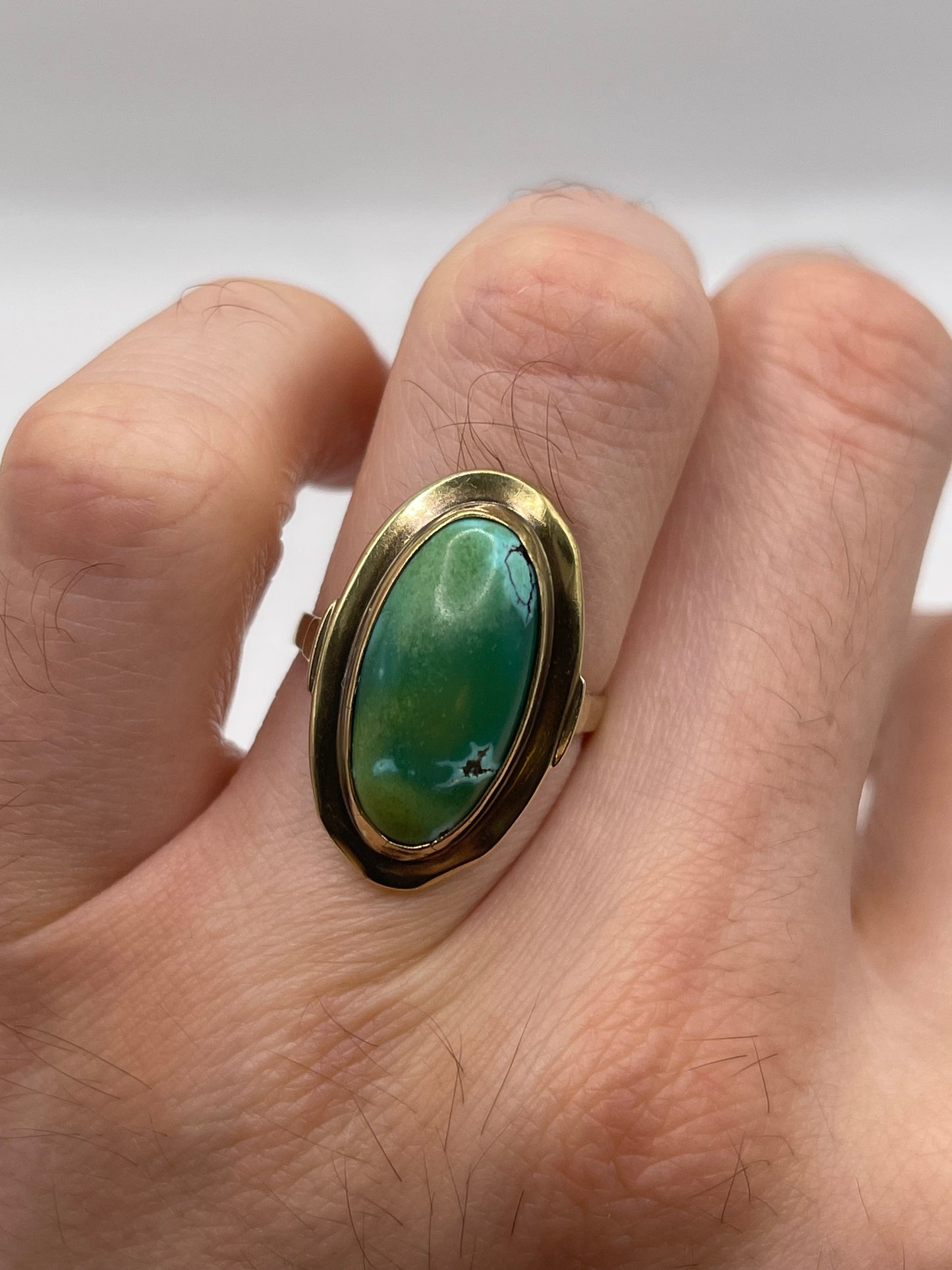 8ct gold turquoise ring