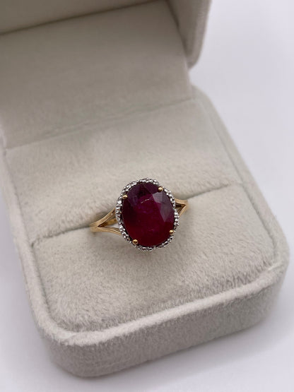 9ct gold ruby ring