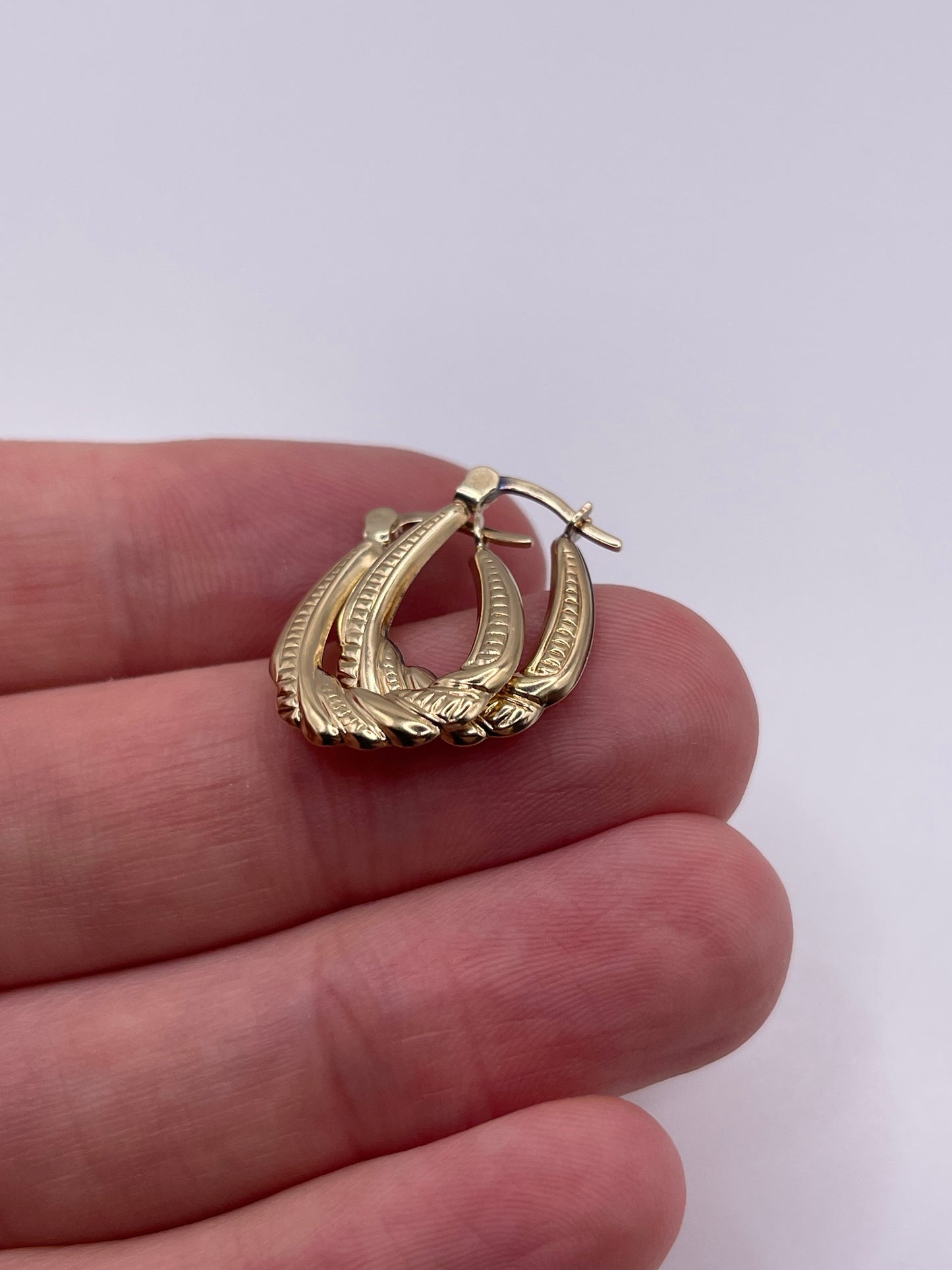 9ct gold creole earrings