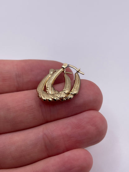 9ct gold creole earrings