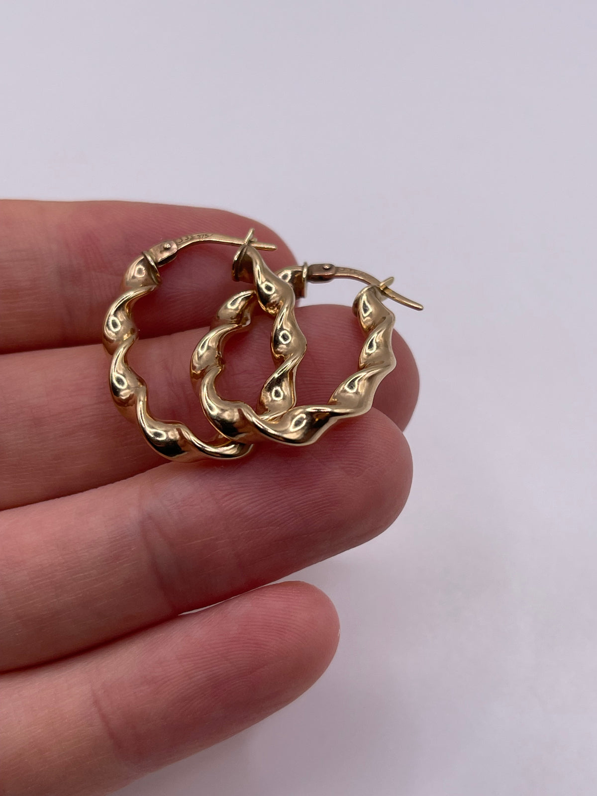 9ct gold creole earrings