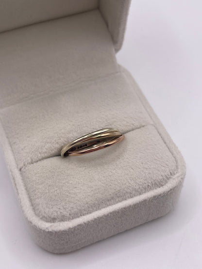 9ct tri gold ring
