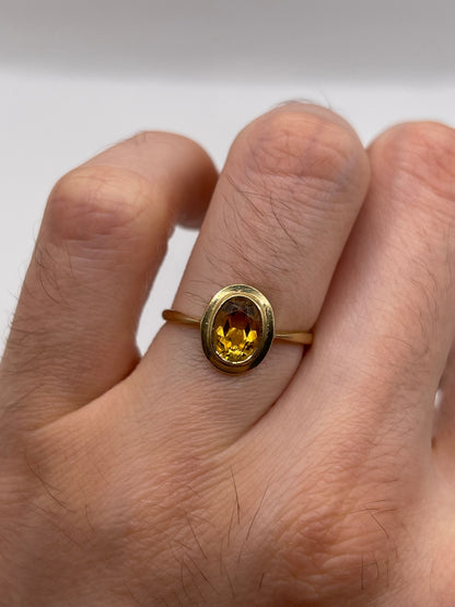 9ct gold citrine ring