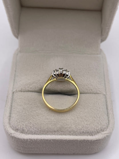 18ct gold diamond cluster ring