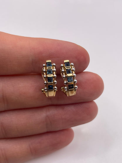 9ct gold sapphire earrings