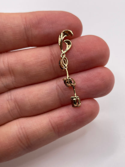 9ct gold andalusite and diamond pendant